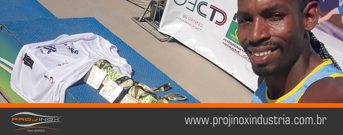 Atleta apoiado pela Projinox é recorde brasileiro master no salto em distância