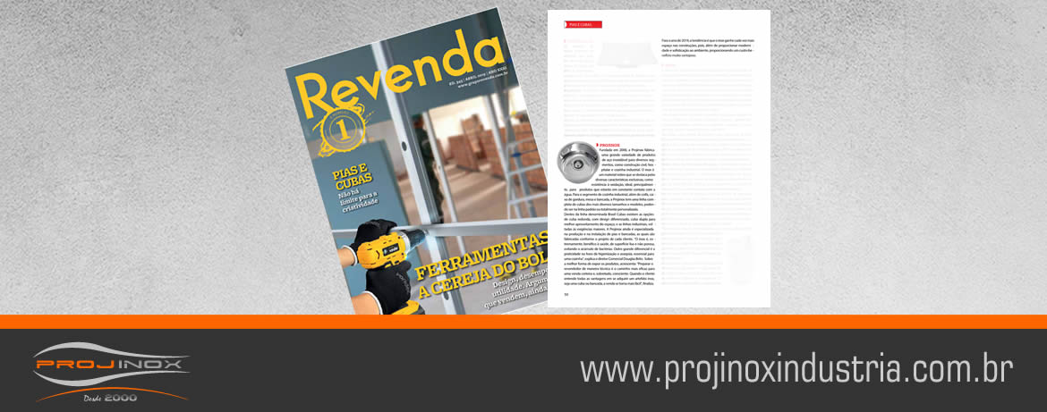 A Projinox foi tema na revista Revenda